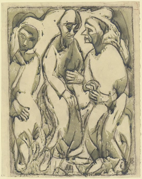Three standing men à Christian Rohlfs