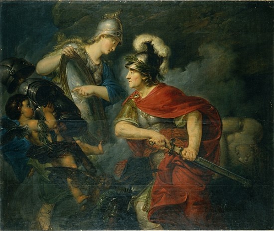 Minerva Showing her Envy in the Polished Shield à Christian Bernhard Rode
