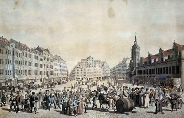 Leipzig , Market à Christian Gottfried Heinrich Geißler