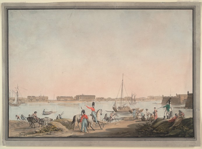 View of St. Petersburg from the Neva à Christian Gottlieb Hammer