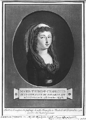 Marie-Therese-Charlotte de France (1778-1851) aged seventeen