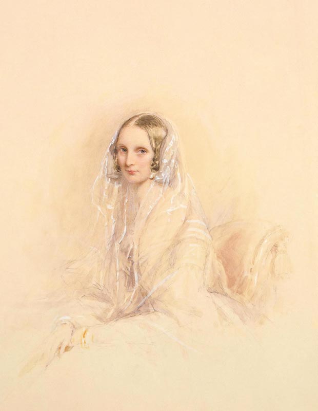 Portrait of Empress Alexandra Fyodorovna (Charlotte of Prussia), Emperor's Nicholas I wife (1798-186 à Christina Robertson