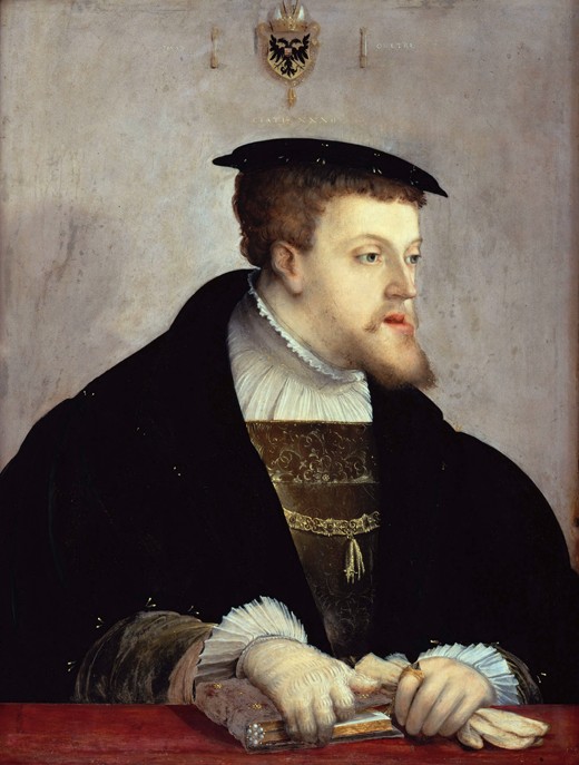 Portrait of the Emperor Charles V (1500-1558) à Christoph Amberger