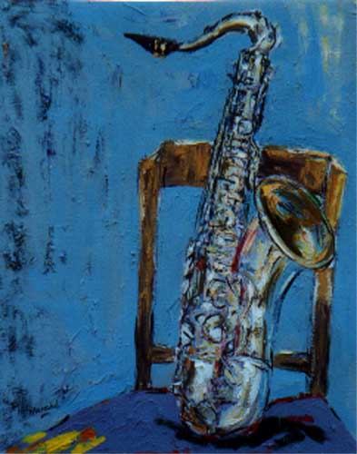 Saxophone avec la chaise II à Christoph Menschel