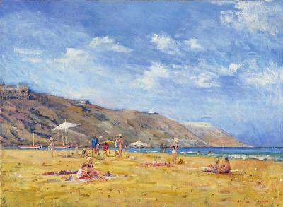 Bathers, Gozo (oil on canvas) 
