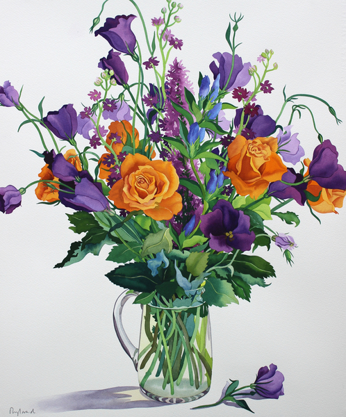 Orange and Purple Flowers à Christopher  Ryland