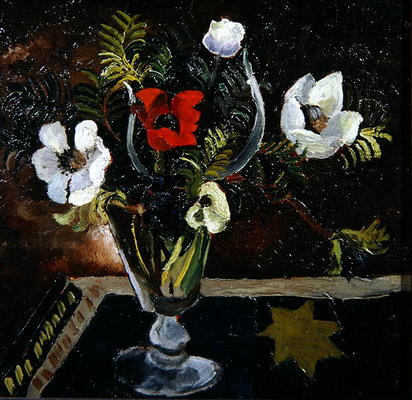 Anemones in a Glass (oil on canvas) à Christopher Wood