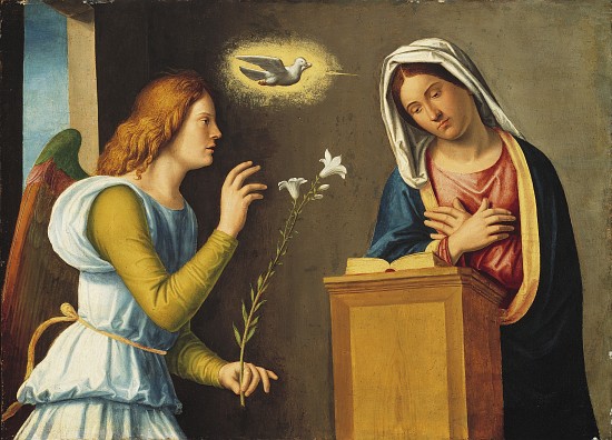Annunciation to the Virgin, 1500/05 à Giovanni Battista Cima da Conegliano