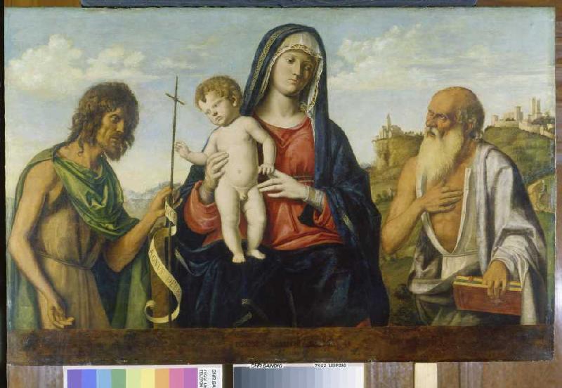 Marie avec l'enfant entre Jean le Baptiste et Jérôme à Giovanni Battista Cima da Conegliano