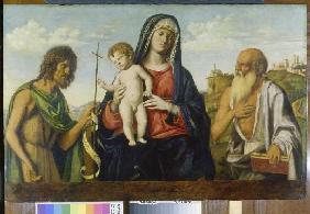 Marie avec l'enfant entre Jean le Baptiste et Jérôme