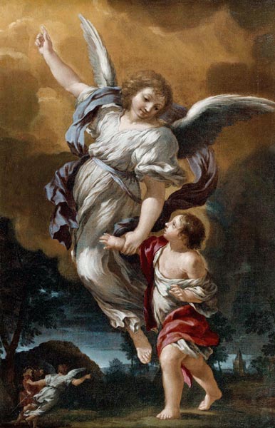 The Guardian Angel (after Pietro da Cortona) à Ciro Ferri