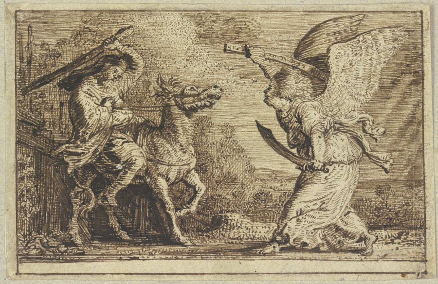 Der Engel erscheint Bileam à Claes Cornelisz. Moeyaert