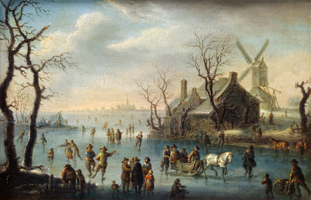 Ice skaters à Claes Molenaer