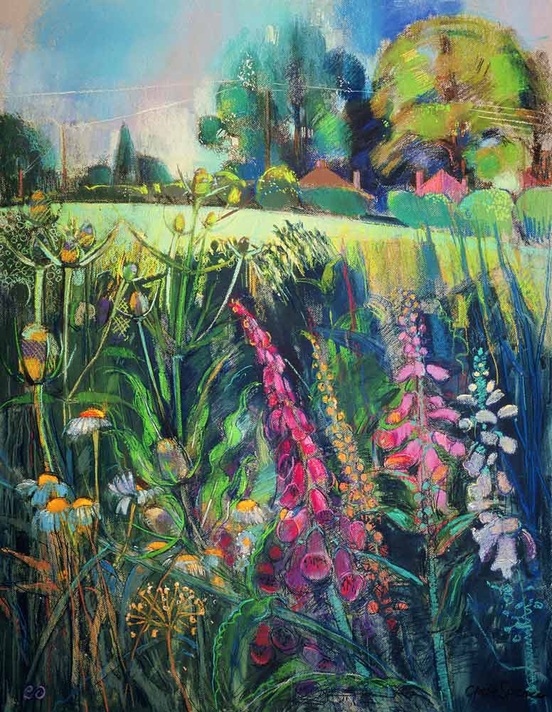 Summer Field (pastel on paper)  à Claire  Spencer