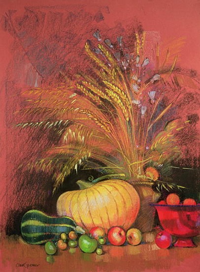 Autumn Harvest (pastel on paper)  à Claire  Spencer