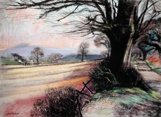 Wagon Lane (pastel on paper)  à Claire  Spencer