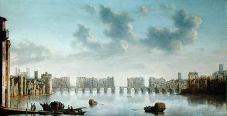 Old London Bridge à Claude de Jongh