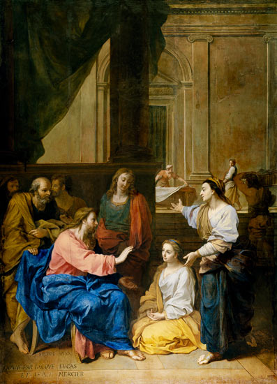 Christ with Martha and Mary à Claude II Saint-Paul