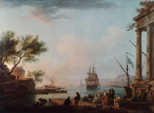 Sea Port, Sunrise à Claude Joseph Vernet