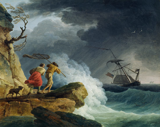 Coastal Scene in a Storm à Claude Joseph Vernet