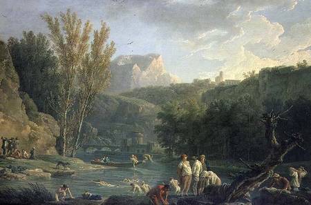 River Scene with Bathers à Claude Joseph Vernet