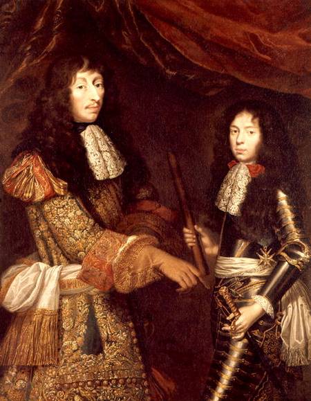 Louis II (1621-86) de Bourbon and his son Duke of Enghien à Claude Lefebvre