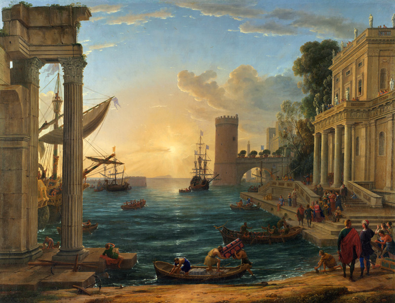 Embarquement de la reine de Saba à Claude Lorrain