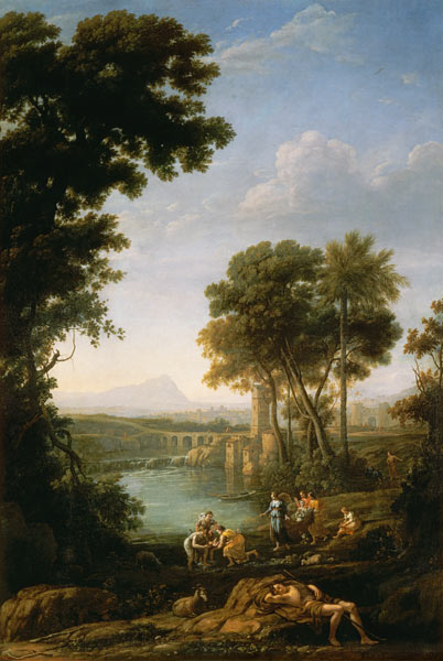Landscape with the Finding of Moses à Claude Lorrain