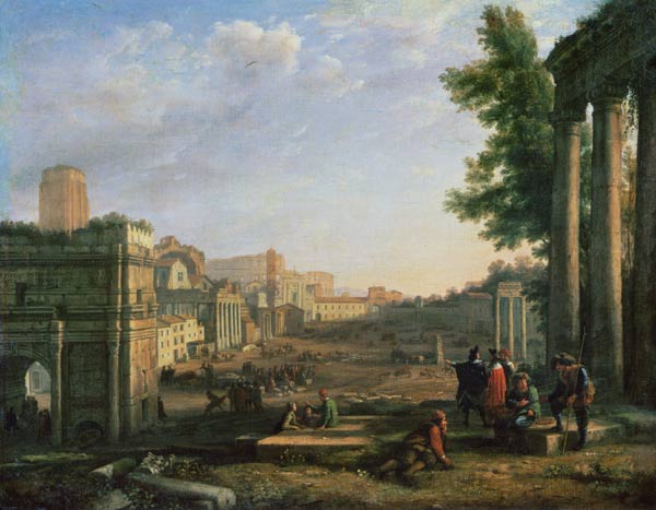 View of the Campo Vaccino, Rome à Claude Lorrain