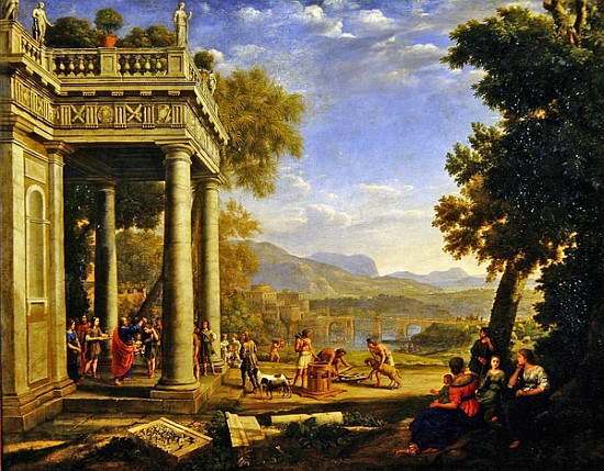 David is consecrated king by Samuel à Claude Lorrain
