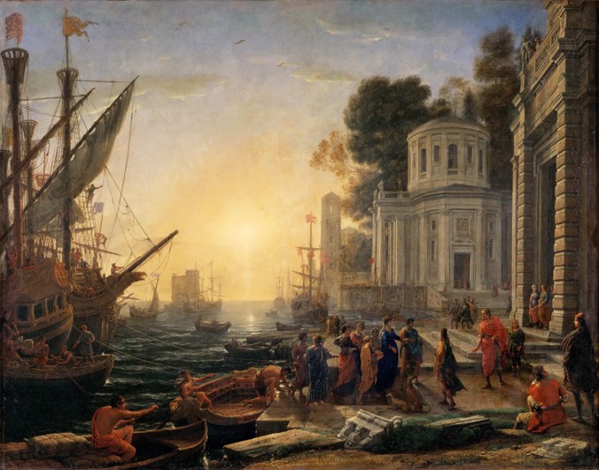 The Disembarkation of Cleopatra at Tarsus à Claude Lorrain