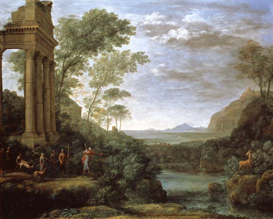 Landscape with Ascanius Shooting the Stag of Sylvia à Claude Lorrain