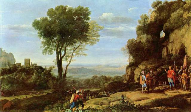 Paysage avec David et les trois Heroen à Claude Lorrain