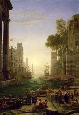 Embarkation of St. Paula Romana at Ostia, 1637-39 (oil on canvas)