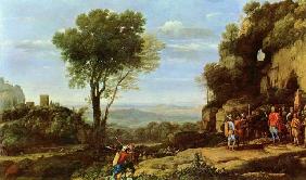 Paysage avec David et les trois Heroen 1658