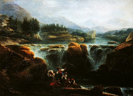 Swiss landscape, c.1790-94 à Claude Louis Chatelet