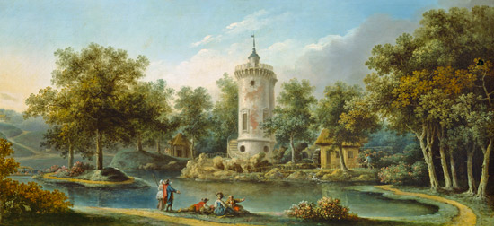 The Tour de Marlborough in the Jardin des Mesdames, Bellevue à Claude Louis Chatelet