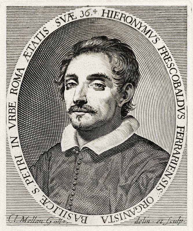 Portrait of the composer Girolamo Frescobaldi (1583-1643) à Claude Mellan