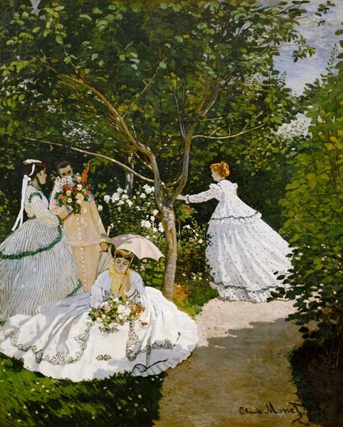 Dames dans le jardin à Ville d'Avray à Claude Monet