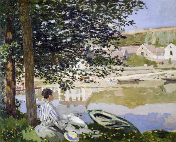Am Ufer der Seine bei Bennecourt à Claude Monet