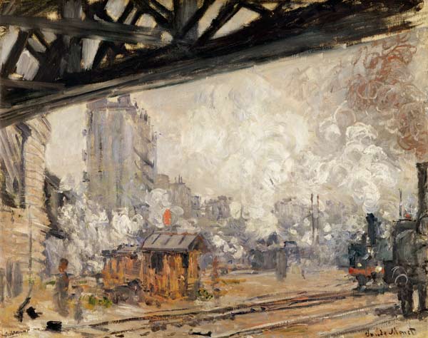 La Gare Saint-Lazare, vue extérieure à Claude Monet
