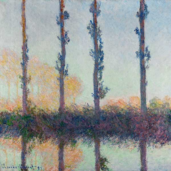 Les quatre peupliers à Claude Monet