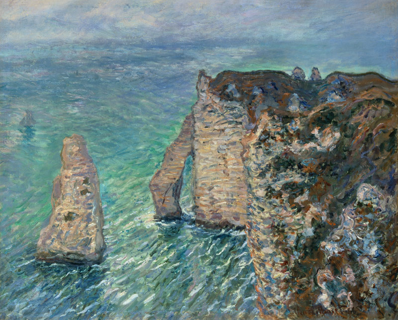 Aiguille et Porte d'Avel à Etretat. à Claude Monet