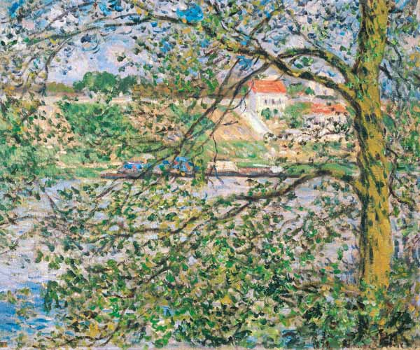 Vue à travers les arbres à Claude Monet