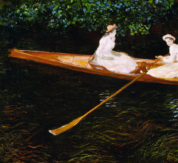 Boating on the river Epte, c.1889-1890 à Claude Monet
