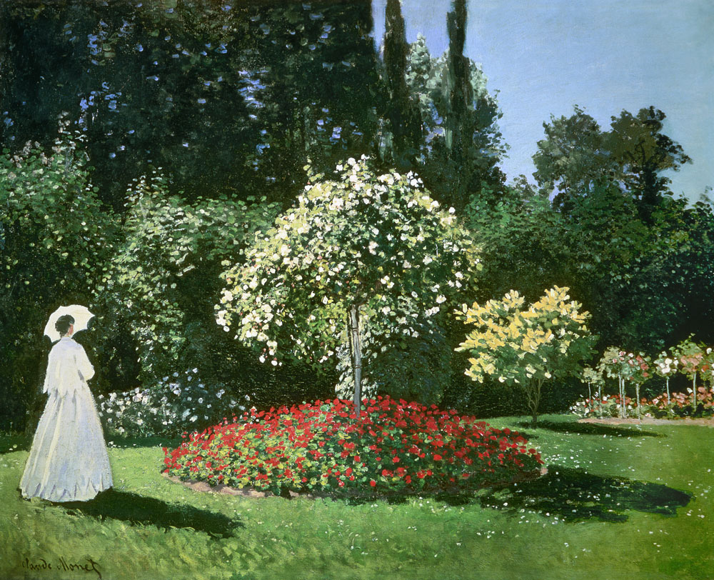 Dame dans le jardin à Claude Monet