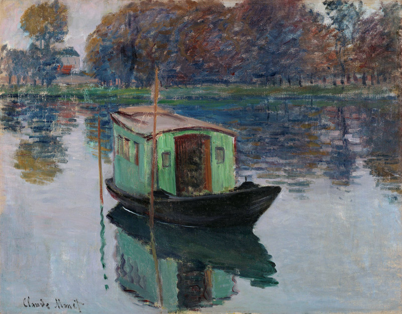 Le bateau-atelier à Claude Monet