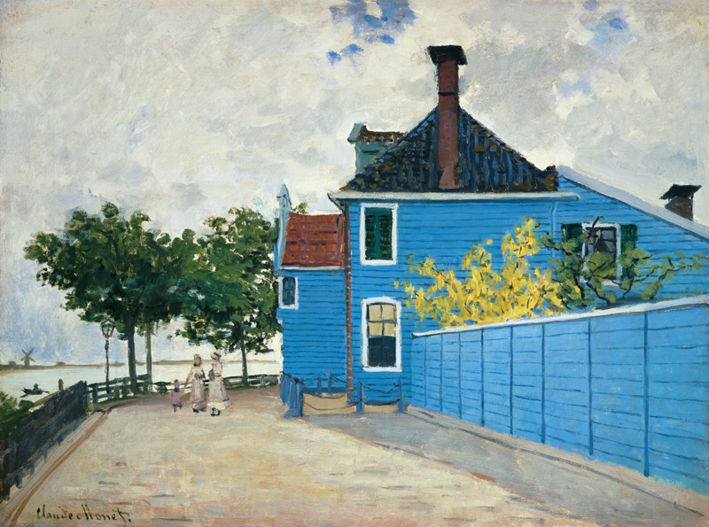 La maison bleue à Zaandam. à Claude Monet