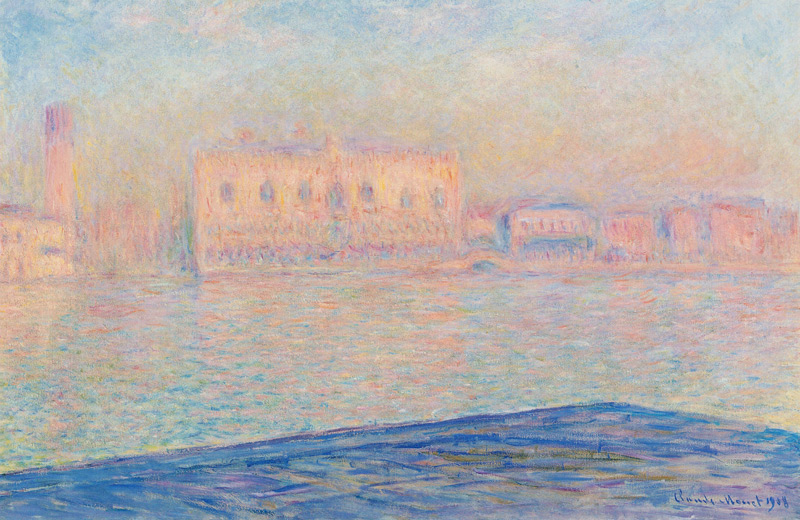 Le palais des Doges vu de San Giorgio Maggiore à Claude Monet