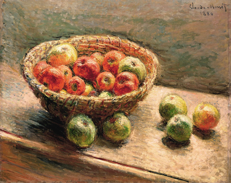 Ein Korb mit Äpfeln à Claude Monet